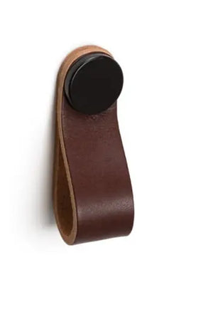 Mâner-buton din piele Viefe Flexa, maro și negru, 70 mm