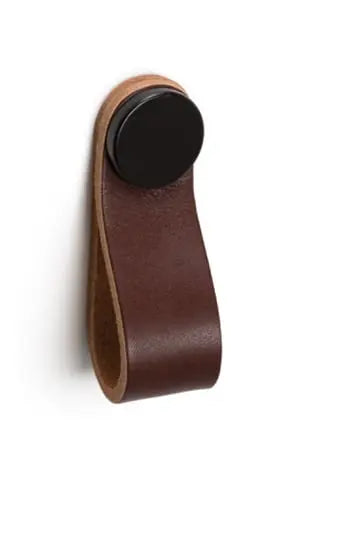 Mâner-buton din piele Viefe Flexa, maro și negru, 70 mm