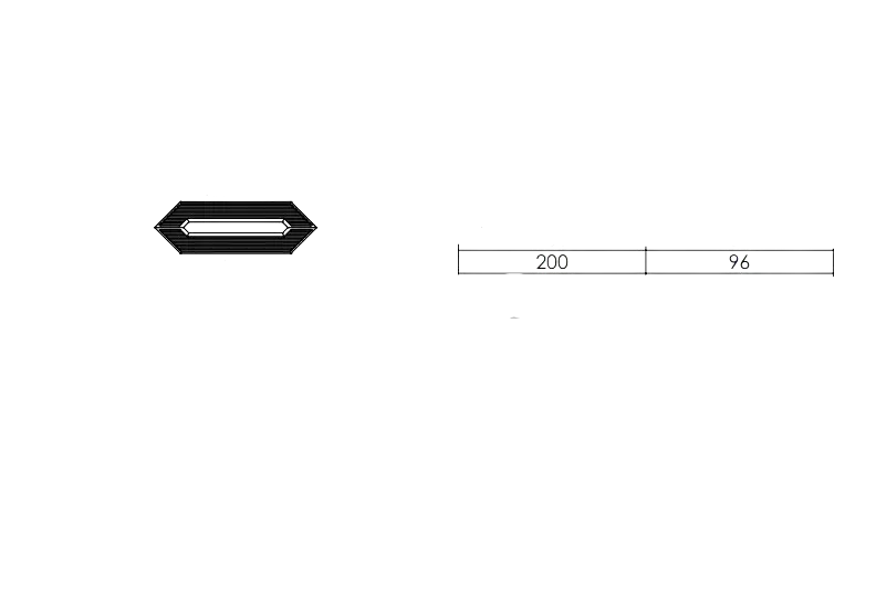 Mâner de mobilier auriu lucios MİNİ H LİNE GAMA din aluminiu, dimensiunea dintre găuri 96mm, lungime 200mm - lussoline