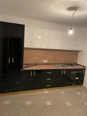 Mâner de mobilier, auriu cu alb, Slim, finisaj zinc și aluminiu, 160mm - lussoline