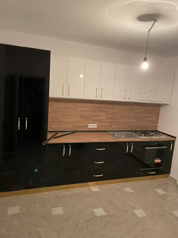 Mâner de mobilier, auriu cu alb, Slim, finisaj zinc și aluminiu, 160mm - lussoline