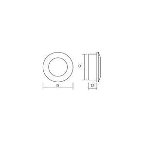 Mâner îngropat Viefe Tap, negru mat, Ø 60 mm - imagine 2