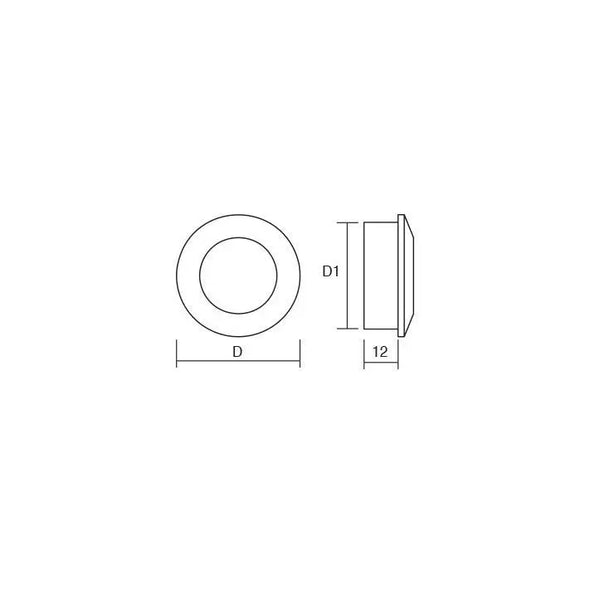 Mâner îngropat Viefe Tap, negru mat, Ø 60 mm - imagine 2