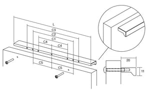 Mâner lung Viefe Angle, negru mat, 1480 mm - imagine 6