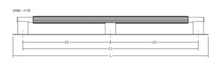 Mâner lung Viefe Arpa Plate, negru periat, 1216 mm - imagine 5