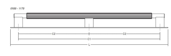Mâner lung Viefe Arpa Plate, negru periat, 1216 mm - imagine 5