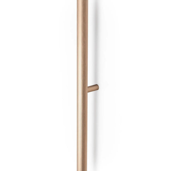 Mâner lung Viefe Boto, alamă cava periată, 1026 mm (interax 960 mm) - imagine 2