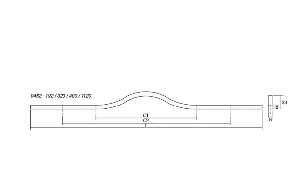 Mâner lung Viefe Brave, alb mat, 1150 mm - imagine 2