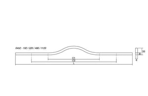 Mâner lung Viefe Brave, alb mat, 600 mm - imagine 3