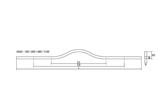 Mâner lung Viefe Brave, maro metalizat, 1150 mm