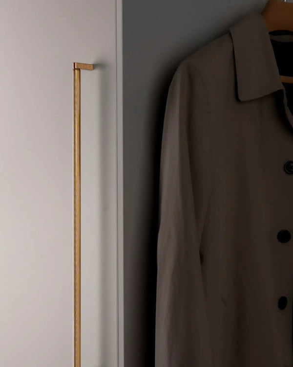 Mâner lung Viefe Brooklyn Big, alamă cava periată, 1074 mm (interax 1056 mm) - imagine 3