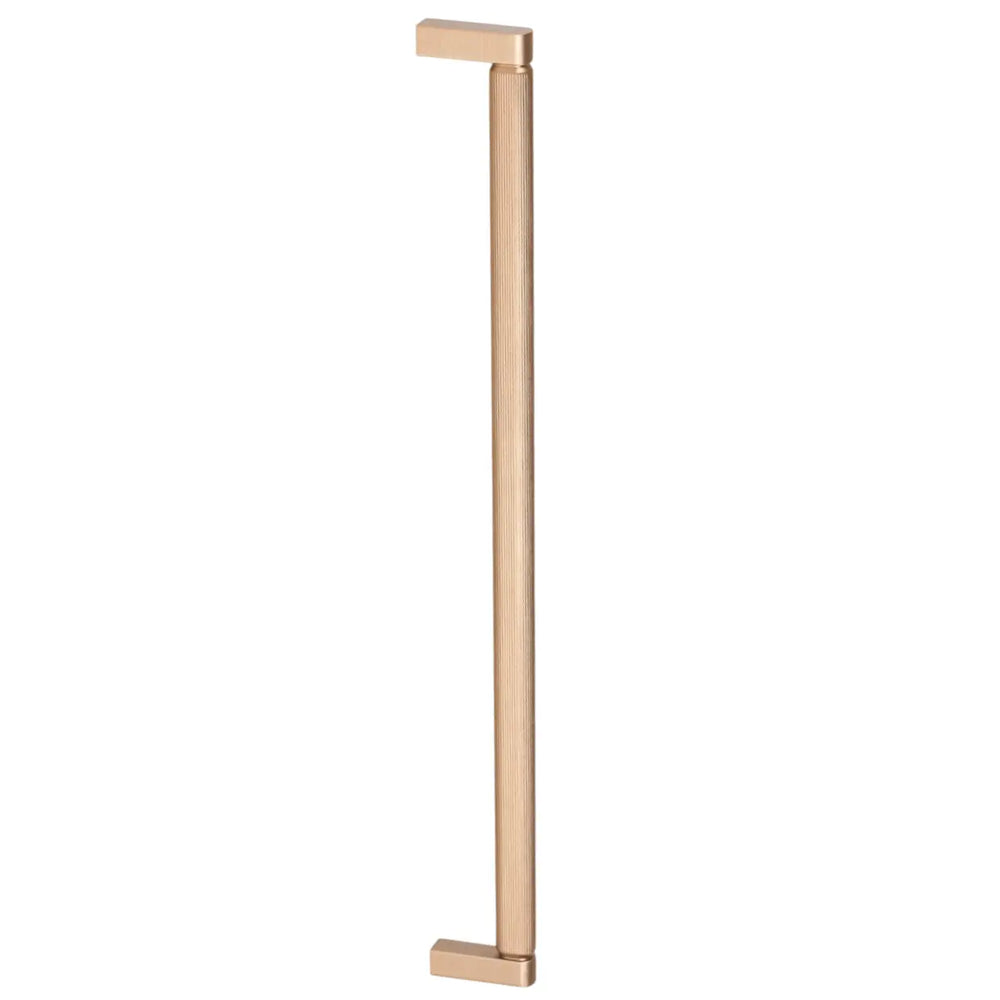 Mâner lung Viefe Brooklyn Big, alamă cava periată, 1074 mm (interax 1056 mm)
