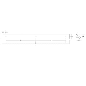 Mâner lung Viefe Cano, stejar, 1100 mm (interax 1024 mm) - imagine 5