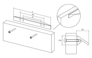 Mâner lung Viefe Cutt, oțel inoxidabil, 600 mm - imagine 2