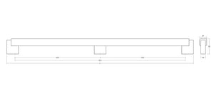 Mâner lung Viefe Duo Big, stejar și gri lava, 1016 mm (interax 960 mm) - imagine 5