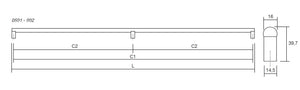 Mâner lung Viefe Eto, negru mat, 1006,6 mm - imagine 4