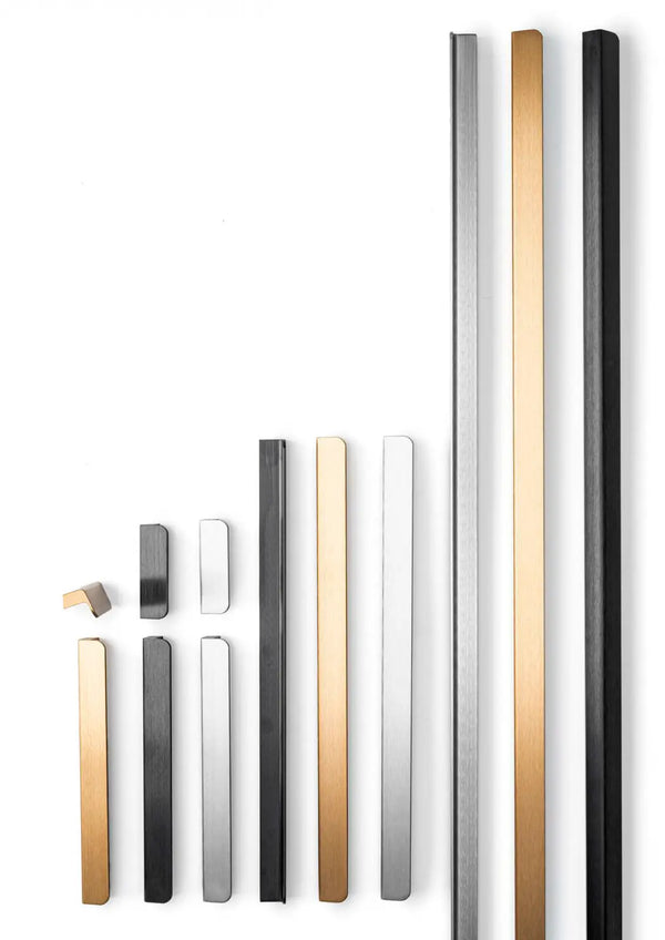 Mâner lung Viefe Flapp, alamă cava periată, 1100 mm - imagine 2