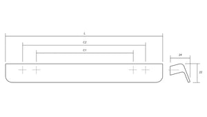 Mâner lung Viefe Flapp, natur, 1100 mm (interax 1056 mm) - imagine 6