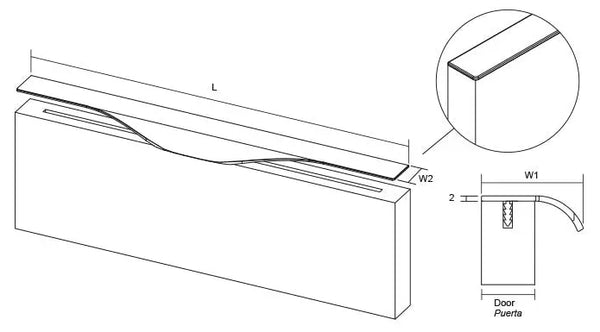 Mâner lung Viefe Forma, oțel inoxidabil, 697 mm - imagine 7
