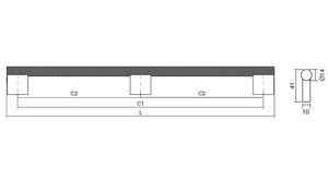 Mâner lung Viefe Graf Big, alamă întunecată periată, 1200 mm - imagine 5