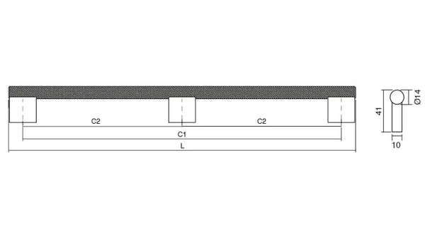 Mâner lung Viefe Graf Big, alamă întunecată periată, 1200 mm - imagine 5