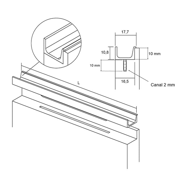 Mâner lung Viefe Jey 2, alb mat, 797 mm - imagine 7