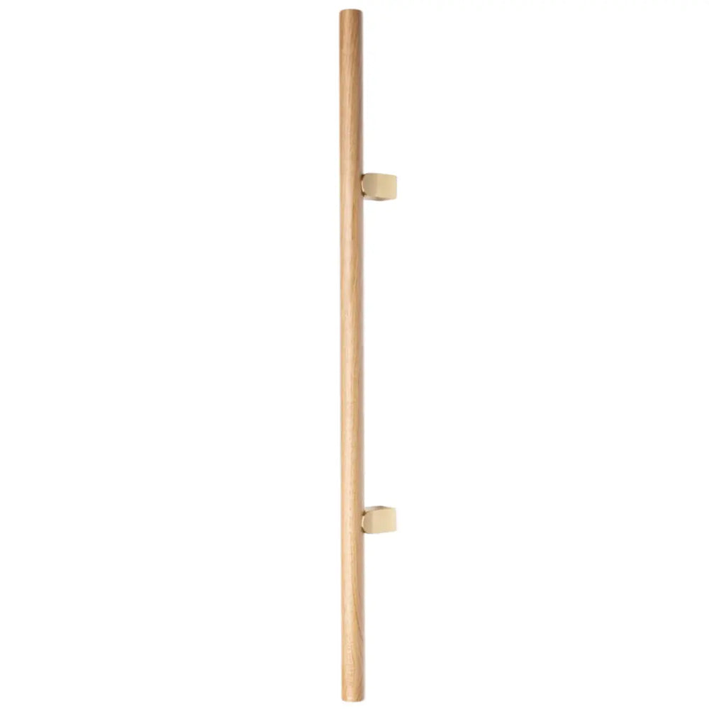 Mâner lung Viefe Kumo Wood Big, stejar și alamă periată, 1010 mm (interax 640 mm)