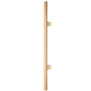 Mâner lung Viefe Kumo Wood Big, stejar și alamă periată, 610 mm (interax 320 mm)