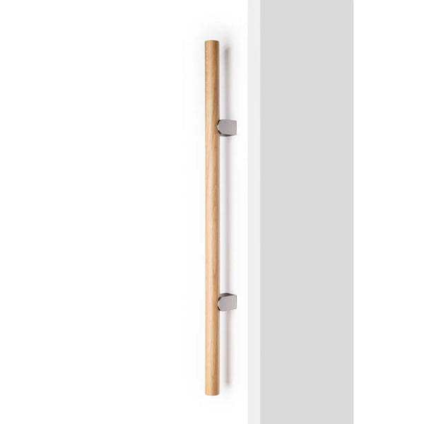 Mâner lung Viefe Kumo Wood Big, stejar și oțel inoxidabil, 610 mm (interax 320 mm) - imagine 3