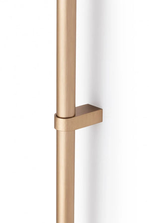 Mâner lung Viefe Nobb, alamă cava periată, 1108 mm (interax 1056 mm) - imagine 2