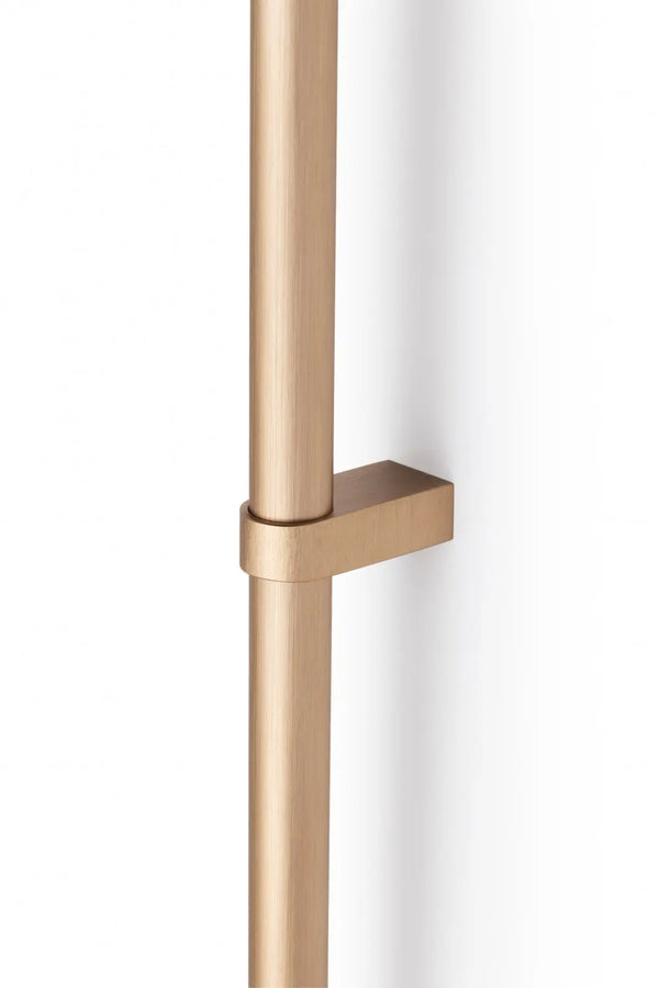 Mâner lung Viefe Nobb, alamă cava periată, 1108 mm (interax 1056 mm) - imagine 2