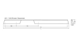 Mâner lung Viefe Rail, negru periat, 1150 mm - cod 05111120L30 - imagine 3