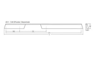 Mâner lung Viefe Rail, oțel inoxidabil, 1150 mm - cod 05111120L24R - imagine 4