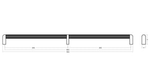 Mâner lung Viefe Riss Big, verde forest, 982 mm (interax 960 mm) - imagine 4