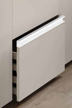 Mâner lung Viefe Six, alb mat texturat, 1197 mm - imagine 3