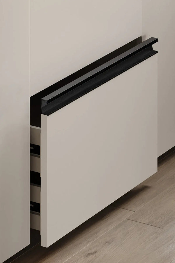 Mâner lung Viefe Six, negru lava texturat, 1197 mm - imagine 3