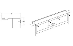 Mâner lung Viefe Stratt, negru mat, 1100 mm - imagine 2