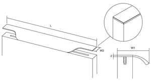 Mâner lung Viefe Vector, negru periat, 1197 mm - imagine 5