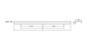 Mâner lung Viefe Way, alb mat, 800 mm - imagine 4