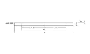 Mâner lung Viefe Way, negru mat, 800 mm - imagine 4