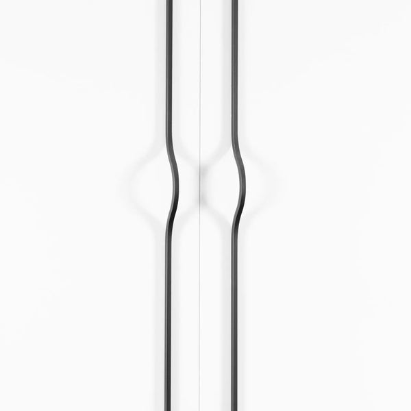 Mâner lung Viefe, gri metalizat, 1150 mm