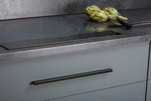 Mâner mobilier Viefe Angle, negru mat, 400 mm (interax 256 mm)