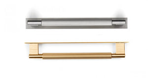 Mâner mobilier Viefe Arpa Plate, alamă întunecată periată, 230 mm (interax 192 mm)