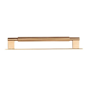 Mâner mobilier Viefe Arpa Plate, alamă întunecată periată, 358 mm (interax 320 mm)