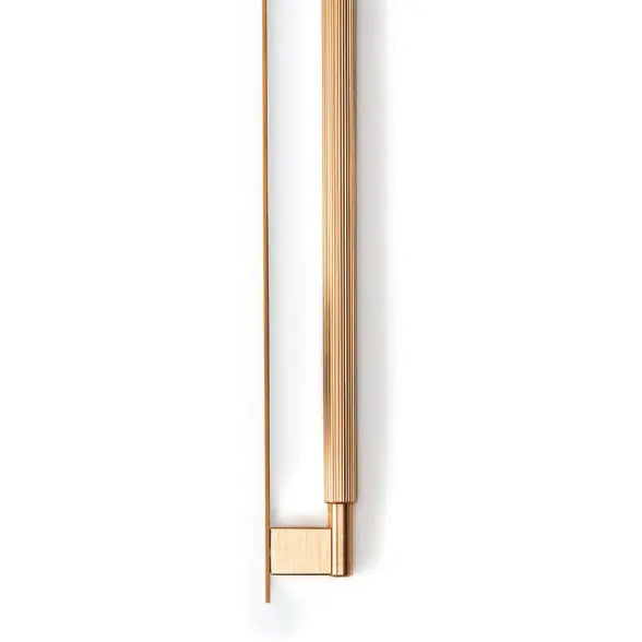 Mâner mobilier Viefe Arpa Plate, alamă întunecată periată, 358 mm (interax 320 mm) - imagine 2