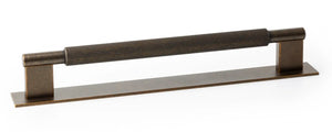 Mâner mobilier Viefe Arpa Plate, alamă rustică, 230 mm (interax 192 mm) - imagine 4