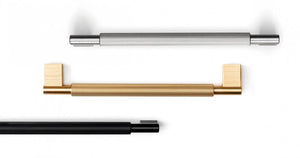 Mâner mobilier Viefe Arpa, negru periat, 214 mm (interax 192 mm) - imagine 2