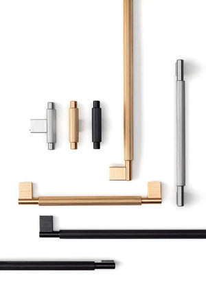 Mâner mobilier Viefe Arpa, negru periat, 342 mm (interax 320 mm) - imagine 2