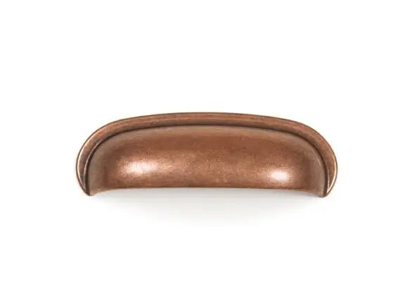 Mâner mobilier Viefe Aura, cupru antichizat, 87 mm (interax 64 mm)