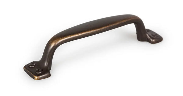 Mâner mobilier Viefe Ava, alamă antichizată, 128,5 mm (interax 96 mm)